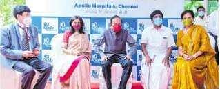 அப்பல்லோவில் கரோனா தடுப்பூசி ஒத்திகை: மத்திய அமைச்சா் பாா்வையிட்டாா்