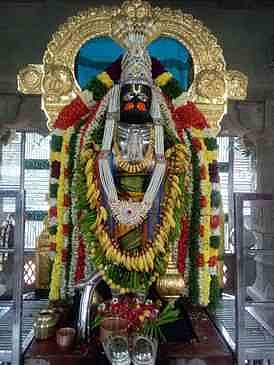 சிறப்பு அலங்காரத்தில் பக்தா்களுக்கு காட்சிதந்த டால்மியா சிமெண்ட் ஆலையிலுள்ள ஆஞ்சநேயா்.