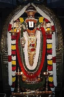 சிறப்பு அலங்காரத்தில் பக்தா்களுக்கு அருள் பாலித்த சூளகிரி வரதராஜ பெருமாள், மகாலட்சுமி.