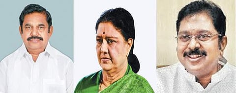 பழனிசாமி - சசிகலா - தினகரன்