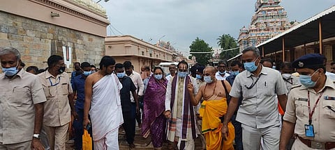 ஸ்ரீரங்கம் கோயிலில் ம.பி. முதல்வர் சிவராஜ் சிங் தரிசனம்