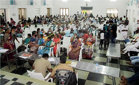 காங்கயம் போராட்டத்தில் 450 விவசாயிகள் கைது