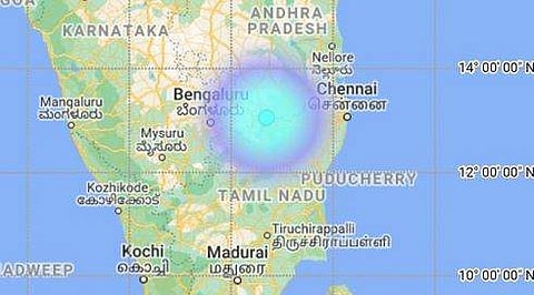 வேலூரில் நிலநடுக்கம்: ரிக்டர் அளவில் 3.5ஆக பதிவு