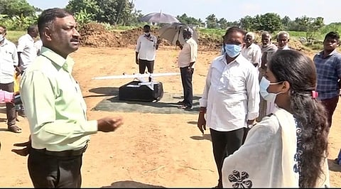 புதுச்சேரியில் ஆளில்லா விமானம் மூலம் நில வரைபடம் தயாரிக்கும் பணி தொடக்கம்