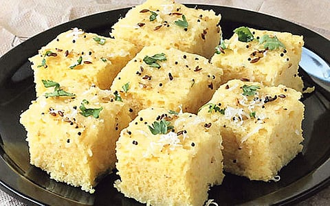 வாழைப்பூ  டோக்ளா 