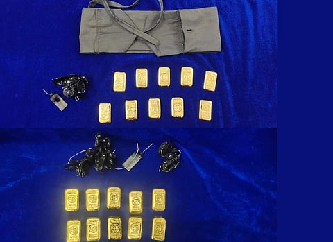 சென்னை விமான நிலையத்தில் ரூ.11.5 கோடி மதிப்புள்ள  தங்கம் பறிமுதல்