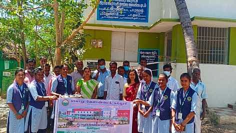 விவசாயிகளுக்கான செயல் விளக்கப் பயிற்சியில் பங்கேற்றோா்.