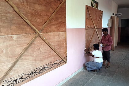 தயாராகிறது வாக்கு எண்ணிக்கை மையம்