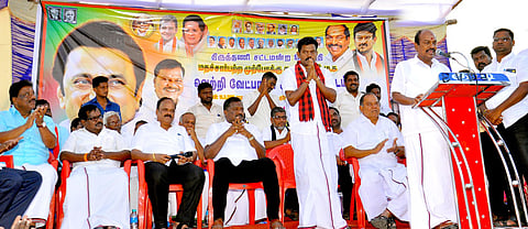 திருத்தணி தொகுதி திமுக கூட்டணி ஆலோசனைக் கூட்டம்: எம்.பி. ஜெகத்ரட்சகன் பங்கேற்பு