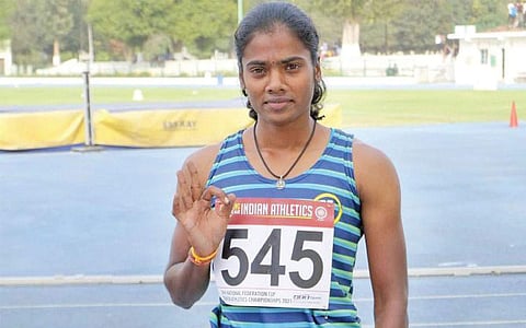 வீராங்கனை தனலட்சுமியின் இரட்டை சாதனை...!