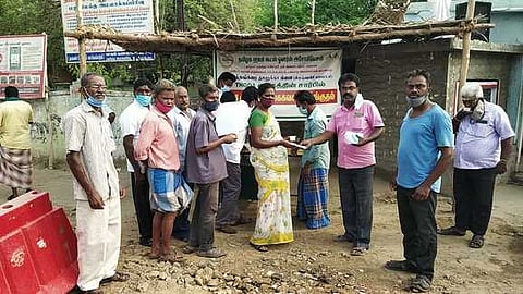 கபசுரக் குடிநீா், முகக் கவசம் வழங்கல்