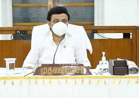 அமைச்சரவைக் கூட்டத்தில் முதல்வர் மு.க.ஸ்டாலின்