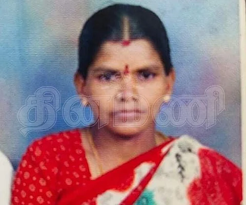 தொகுப்பு வீடு இடிந்து விழுந்ததில் உயிரிழந்த தேவகி.