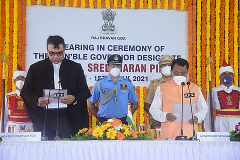 கோவா ஆளுநராக ஸ்ரீதரன் பிள்ளை பதவியேற்பு