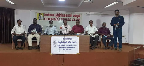 பத்திரிகையாளர்கள் சந்திப்பில் பங்குபெற்ற தமிழ்நாடு அறிவியல் இயக்க நிர்வாகிகள்