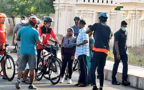 தமிழக முதல்வராக பதவியேற்ற பிறகு முதல்வர் ஸ்டாலின் கோவளம் முதல் மாமல்லபுரம் வரை மேற்கொண்ட சைக்கிள் பயிற்சி.