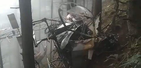 விபத்தில் சிக்கிய ராணுவ ஹெலிகாப்டர்