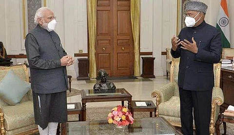 குடியரசு தலைவரை சந்தித்த பிரதமர் மோடி