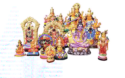 காஞ்சிபுரத்தில் கொலு பொம்மை தயாரிப்பு...!