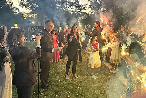 கொண்டாட்டத்தில் கமலா ஹாரிஸ்!