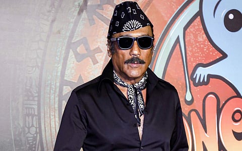 மும்பையில் 'போன் பூத்' திரைப்படத்தின் சிறப்புத் திரையிடலுக்கு வந்த பாலிவுட் நடிகர் ஜாக்கி ஷெராஃப்.