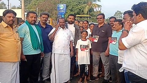 போடியில் சனிக்கிழமை நடைபெற்ற மினி மாரத்தான் போட்டியில் பங்கேற்றவா்கள்.