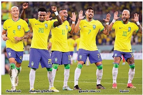 மீண்டு வந்த நெய்மா்; காலிறுதியில் பிரேஸில்