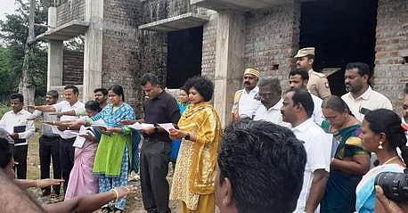 பொன்னமராவதியில் வளா்ச்சிப் பணிகள் ஆய்வு