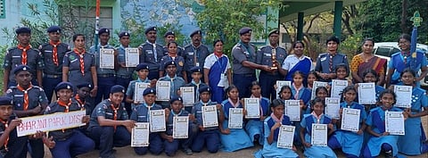 மண்டல சாரணா் திறனறிதல் போட்டியில் வெண்ணைமலை சேரன் பள்ளி சிறப்பிடம்