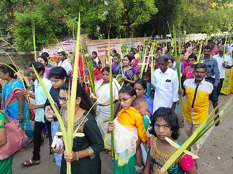 பாளையங்கோட்டையில் குருத்தோலை ஞாயிறு பவனி