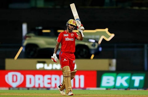 ஷிகர் தவான் அதிரடி அரைசதம்: சென்னைக்கு 188 ரன்கள் இலக்கு