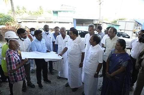 சேலத்தில் ரூ.100 கோடி மதிப்பீட்டில் பேருந்து நிலையம்: அமைச்சர் கே.என்.நேரு ஆய்வு