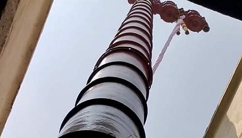 கும்பகோணம் சாரங்கபாணி சுவாமி கோயிலில் சித்திரைப் பெருவிழா கொடியேற்றம்