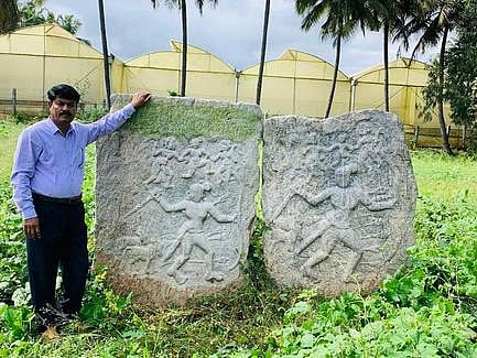 எச்.செட்டிப்பள்ளியில் நடுகற்கள் கண்டெடுப்பு