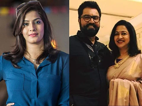 ''ராதிகாவை ஏன் அம்மானு கூப்டணும்?  அவங்க என் அப்பாவின் இரண்டாவது மனைவி'' - நடிகை வரலட்சுமி அதிரடி