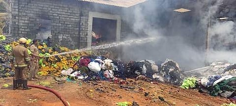 பல்லடம் பஞ்சு ஆலையில் தீ விபத்து 