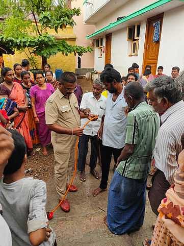 அருப்புக்கோட்டை அருகே சமையல் எரிவாயு உருளையில் தீப்பற்றி விபத்து