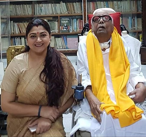 'நன்றி அப்பா’: கருணாநிதியை நினைவுகூர்ந்த குஷ்பூ