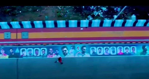 மதுரையில் சிம்பு ரசிகர்கள் 1000 அடியில் போஸ்டர் அடித்து சாதனை