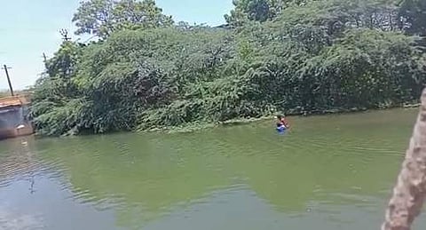 தண்ணீரில் தத்தளித்த முதியவர்: போராடிக் காப்பாற்றிய இளைஞர்கள்