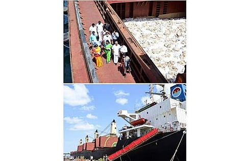 தூத்துக்குடியிலிருந்து இலங்கைக்கு ரூ. 74 கோடி உணவுப் பொருள்கள் அனுப்பி வைப்பு