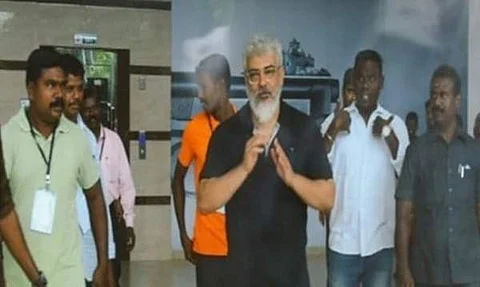 திருச்சி துப்பாக்கி சுடும் போட்டியில் பங்கேற்ற நடிகர் அஜித்.