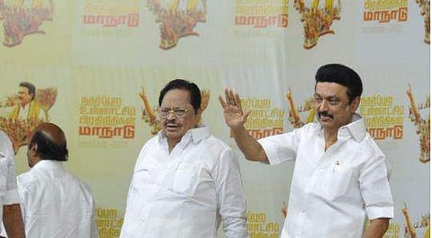 நகர்ப்புற உள்ளாட்சி பிரதிநிதிகள் மாநாட்டில் துரைமுருகன், மு.க.ஸ்டாலின்