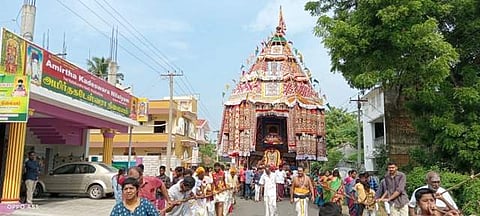 திருக்கடையூர் ஸ்ரீ அமிர்தகடேஸ்வரர் கோயில் ஆடிப்பூர தேரோட்டம்