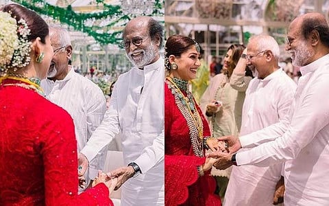 நயன்தாராவின் கையைப் பிடித்து வாழ்த்துசொன்ன ரஜினிகாந்த் - நெகிழ்ச்சியுடன் விக்னேஷ் சிவன் பகிர்ந்த படங்கள்