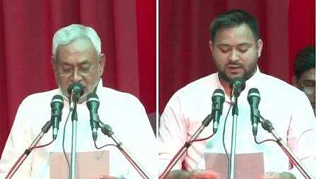 நிதீஷ் குமார்,  தேஜஸ்வி யாதவ்