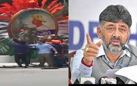 திப்பு சுல்தான் படம் கிழிப்பு: 'காங்கிரஸில் குழப்பம் ஏற்படுத்த முயற்சி'