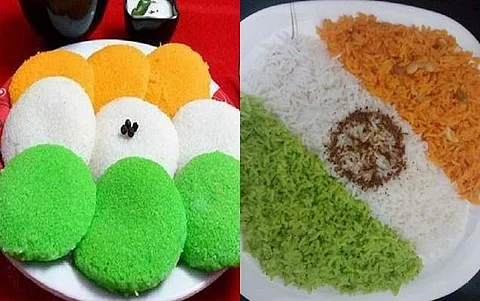 மூவர்ணத்தில் உணவு வகைகள்