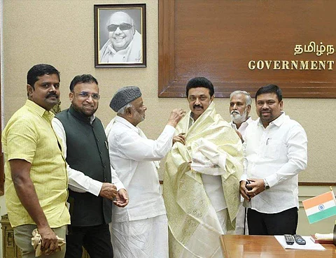 இந்திய யூனியன் முஸ்லிம் லீக்  75-வது ஆண்டு விழா:  ஸ்டாலினுக்கு காதர் மொகிதீன் அழைப்பு