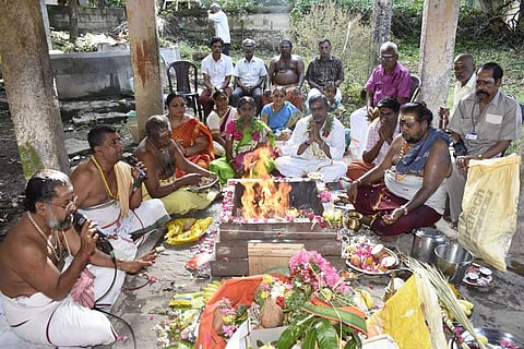 காணா குண்டு விநாயகா் கோயில் பாலாலயம்